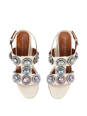 Kurt Geiger London Cream Octavia Espadrille Wedges Sandals - Image 5 of 5