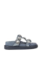Kurt Geiger London Gold Orson Crystal Sandals - Image 2 of 5