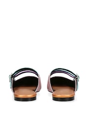 Kurt Geiger London Pink Pierra Flat Open Back Slip On Shoes - Image 3 of 5