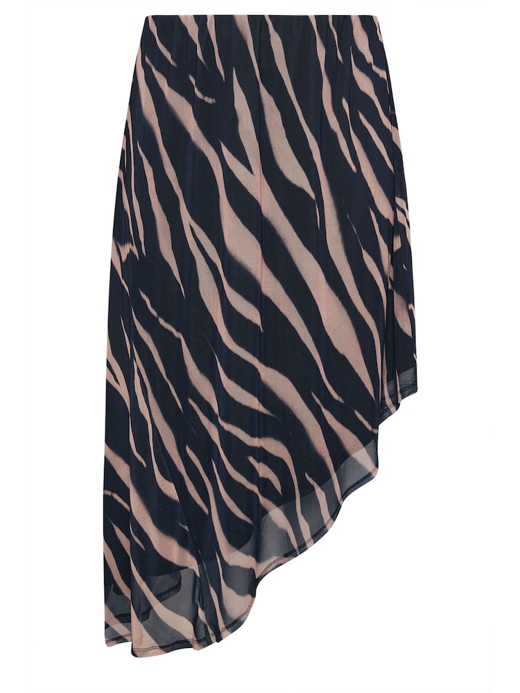 Yours Curve Black Asymetric Mesh Skirt - Image 5 of 5 Yours Curve Black Asymetric Mesh Skirt - Image 5 of 5