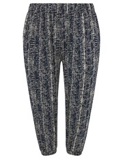 Yours Curve Blue Cropped Harem Joggers - Image 5 of 5