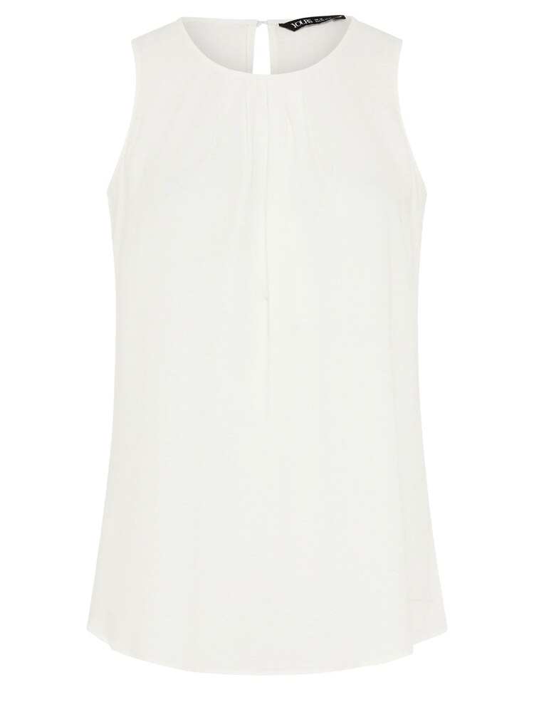 Yours Curve White Pleat Formal Vest Blouse - Image 5 of 5 Yours Curve White Pleat Formal Vest Blouse - Image 5 of 5