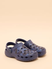 Joules Kids' Poole Navy Camo Slip-On Clogs - Image 2 of 7