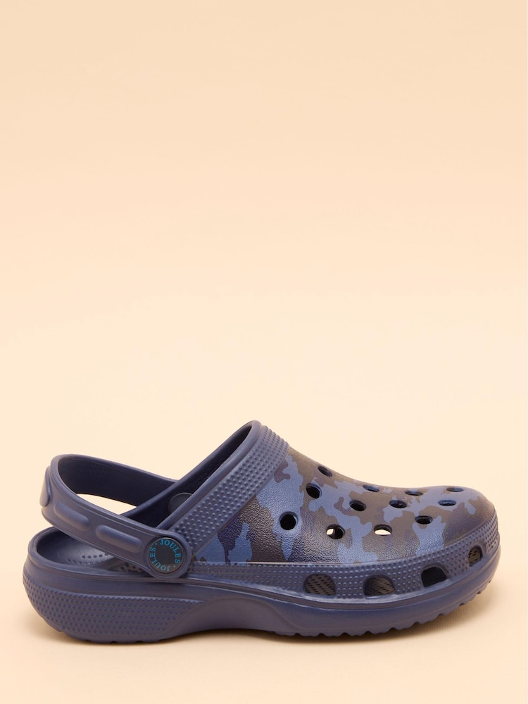 Joules Kids' Poole Navy Camo Slip-On Clogs - Image 7 of 7