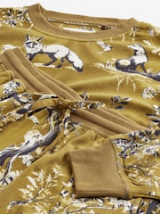 Olive Green Fox Cosy Long Sleeve Pyjamas - Image 11 of 12