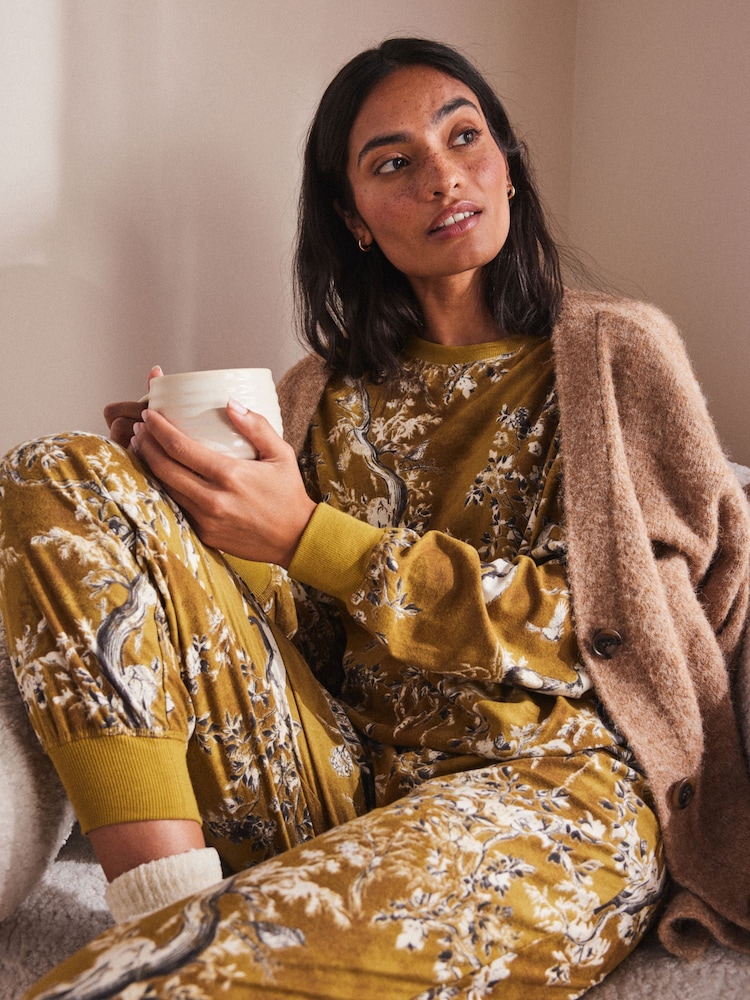 Olive Green Fox Cosy Long Sleeve Pyjamas - Image 2 of 12