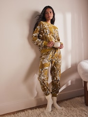 Olive Green Fox Cosy Long Sleeve Pyjamas - Image 3 of 12