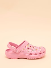 Joules Kids' Poole Pink Ice Creams Slip On Clogs - Image 1 of 5