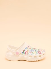 Joules Kids' Poole Cream Floral Slip On Clogs - Image 1 of 5