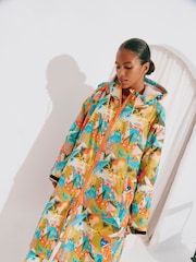 Bright Hope Orange Imprimé - Never Fully Dressed Changing Robe with Borg Lining Coat - Image 4 de 6