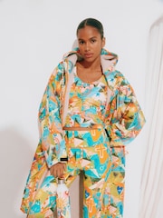 Bright Hope Orange Imprimé - Never Fully Dressed Changing Robe with Borg Lining Coat - Image 5 de 6