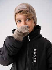Baker by Ted Baker Boys Beanie and Gloves Set - Image 2 of 4