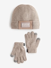 Nevtralno - Baker by Ted Baker dečki čepica in rokavice Set - Slika 4 iz 6