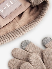 Baker by Ted Baker Boys Beanie and Gloves Set - Image 4 of 4