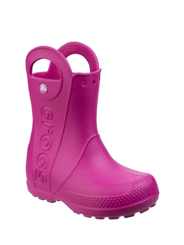 Crocs Pink Toddler Waterproof Handle It Rain Boots - Image 3 of 4
