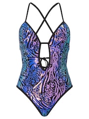 Ann Summers Blue Sparkle Sultry Heat Swimsuit - Image 4 of 4