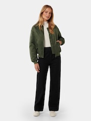 Forever New Green Trinity Bomber Jacket - Image 4 of 4