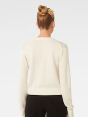 Forever New White Alice Button Through Cardigan - Image 2 of 5