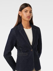 Forever New Blue Florence Denim Blazer - Image 4 of 5