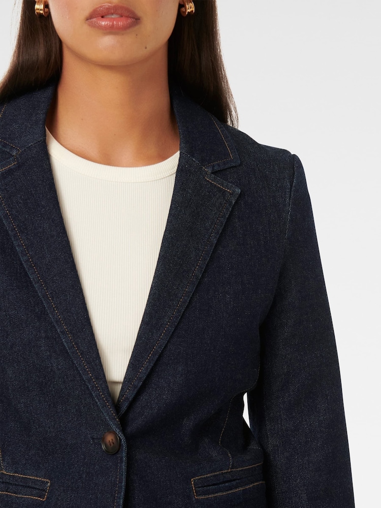 Forever New Blue Florence Denim Blazer - Image 5 of 5