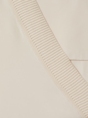 Reiss Pale Pink Tash Relaxed High-Low V-Neck Top - Image 5 of 5
