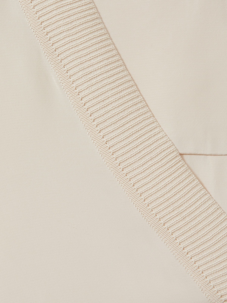Reiss Pale Pink Tash Relaxed High-Low V-Neck Top - Image 5 of 5