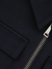 Reiss Navy Ventura 9-13 yrs Twill Zip-Front Jacket - Image 3 of 3