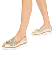 KG Kurt Geiger Gold Morly Shoes - Image 1 of 5