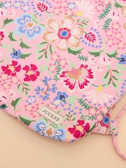 Joules Adventurer Pink Floral Drawstring Bag - Image 3 of 3