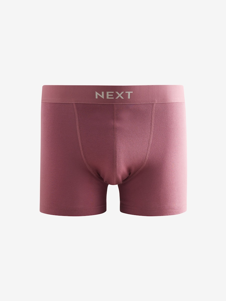 Pink/Green/Slate Grey - Lot de boxers  4 en coton majoritaire - Image 5 of 7