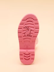 Joules Kids' Pink Floral Printed Wellies - Image 4 of 5