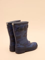 Joules Kids' Navy Camo Printed Wellies - Image 5 of 7