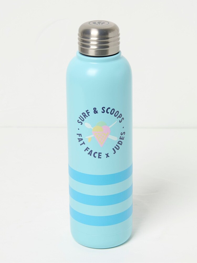 FatFace Judes Blue Surf And Scoops Water Bottle - Image 1 of 2 FatFace Judes Blue Surf And Scoops Water Bottle - Image 1 of 2