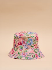 Joules Bayley Pink Reversible Bucket Hat - Image 1 of 4