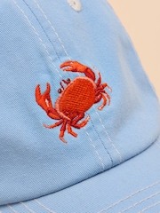 Joules Kids' Daley Blue Crab Cotton Baseball Cap - Image 6 of 7