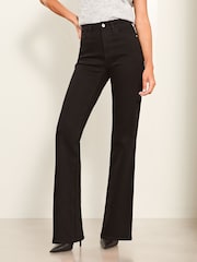 Lipsy Black High Waist Slim Flare Jeans - Image 1 of 4