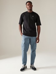 Mid Blue Grey Regular Fit Stretch Utility Cargo Trousers - Image 2 of 10