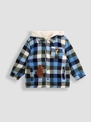 JoJo Maman Bébé Natural The Gruffalo Check Hooded Shacket - Image 1 of 7