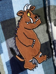 JoJo Maman Bébé Natural The Gruffalo Check Hooded Shacket - Image 4 of 7