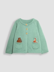 JoJo Maman Bébé Green The Gruffalo Pocket Cardigan - Image 2 of 5