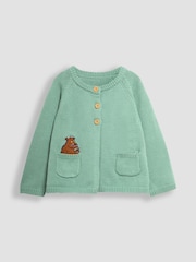 JoJo Maman Bébé Green The Gruffalo Pocket Cardigan - Image 4 of 5