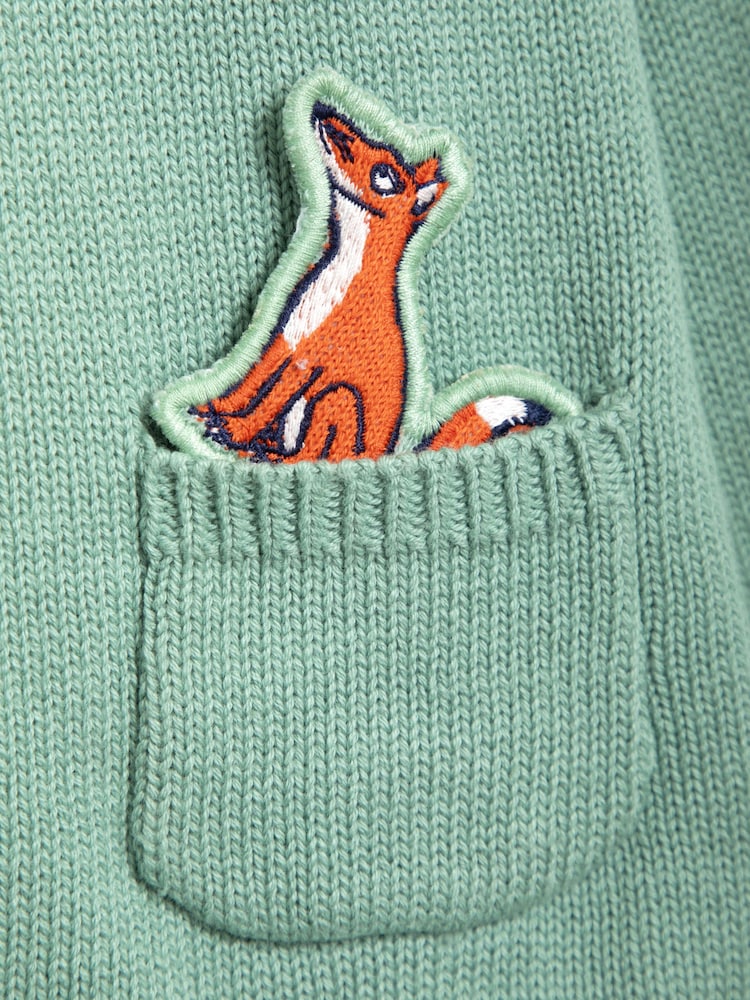 JoJo Maman Bébé Green The Gruffalo Pocket Cardigan - Image 5 of 5