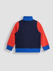 JoJo Maman Bébé Navy Arrows Appliqué Half Zip Sweatshirt - Image 2 of 3