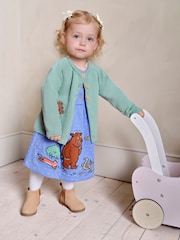 JoJo Maman Bébé Blue The Gruffalo Appliqué Button Front Dress - Image 2 of 5
