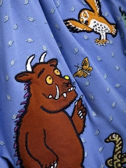 JoJo Maman Bébé Blue The Gruffalo Appliqué Button Front Dress - Image 5 of 5