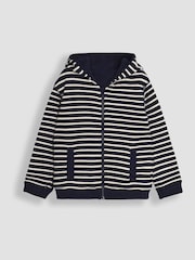 JoJo Maman Bébé Navy Arrows Appliqué Reversible Hoodie - Image 4 of 8