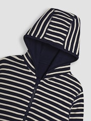 JoJo Maman Bébé Navy Arrows Appliqué Reversible Hoodie - Image 7 of 8