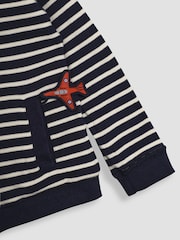 JoJo Maman Bébé Navy Arrows Appliqué Reversible Hoodie - Image 8 of 8