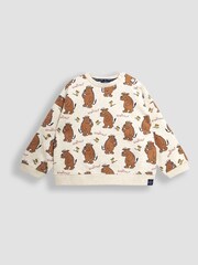 JoJo Maman Bébé Natural Gruffalo Print Sweatshirt and Joggers Set - Image 2 of 6