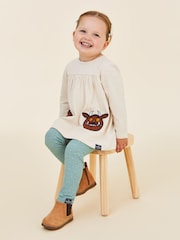 JoJo Maman Bébé Natural The Gruffalo Appliqué Pockets Tunic and Leggings Set - Image 1 of 9